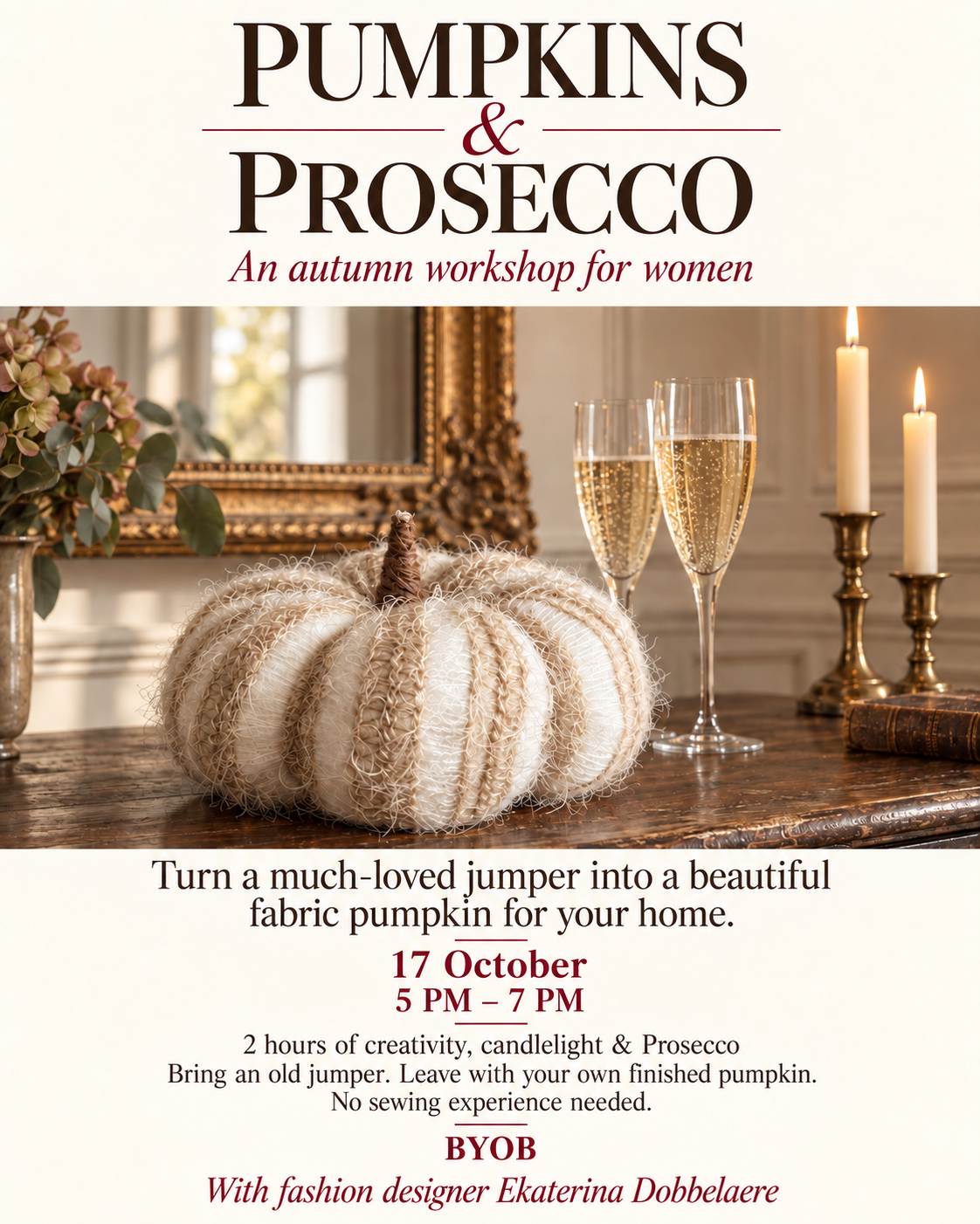 Pumpkins & Prosecco Autumn Upcycling Workshop