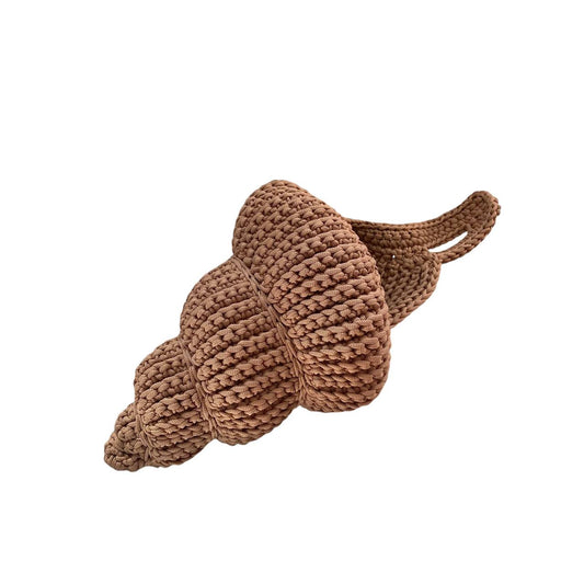 Spiral Shell Storage Hanging Basket in Taupe