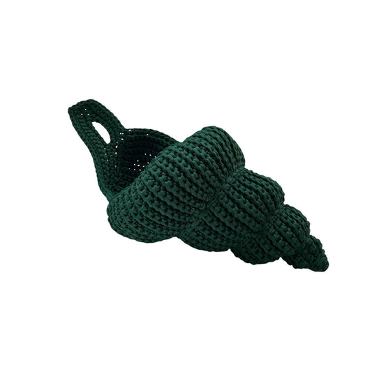 Spiral Shell Storage Hanging Basket in Green