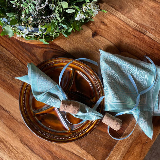 Napkin Holder Wine Cork In Light Blue