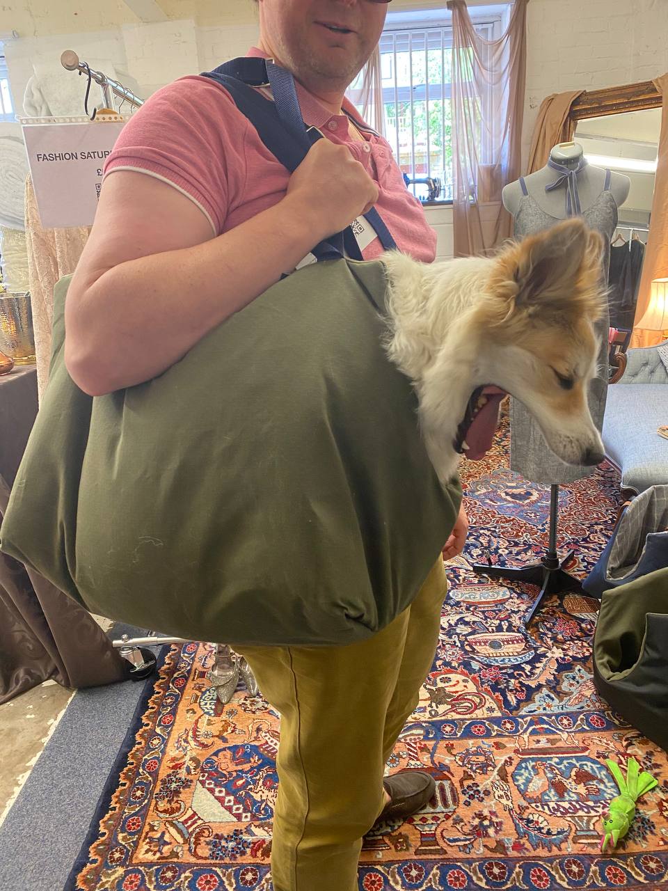 Downton Abbey Water-Repellent Waxed Cotton Dog Carrier