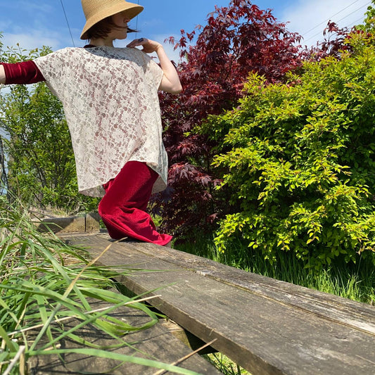 Lace Kaftan Tunic Blouse
