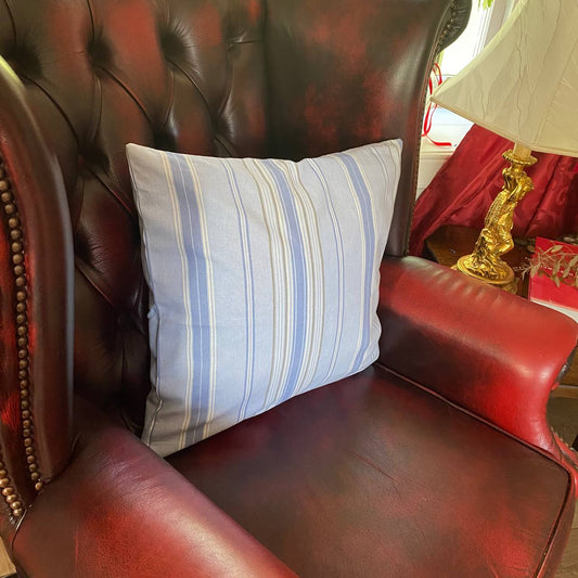 Throw Pillow Blue Cotton