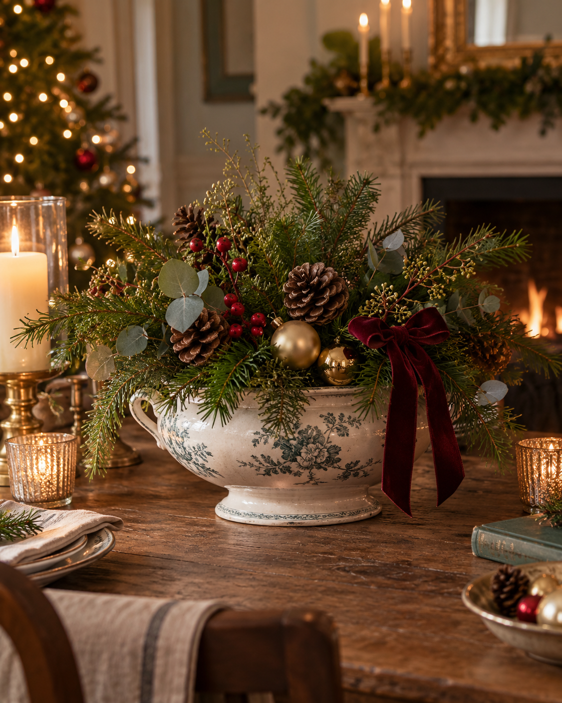 Festive Foliage & Fizz Christmas Centrepiece Workshop at The Making Mill