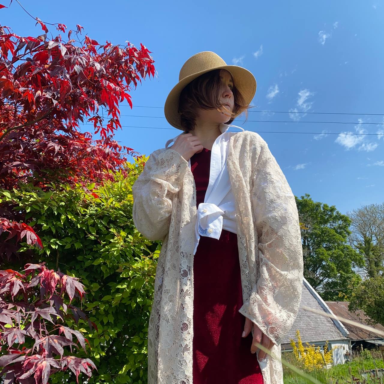 Lace Dressing Gown Beach Robe Lounge Robe